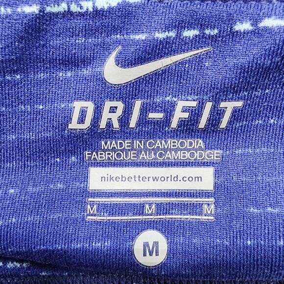 Nike Running Pants Womens M Blue Epic Run Training Legging Drawstring Zip Pocket - Picture 8 of 16